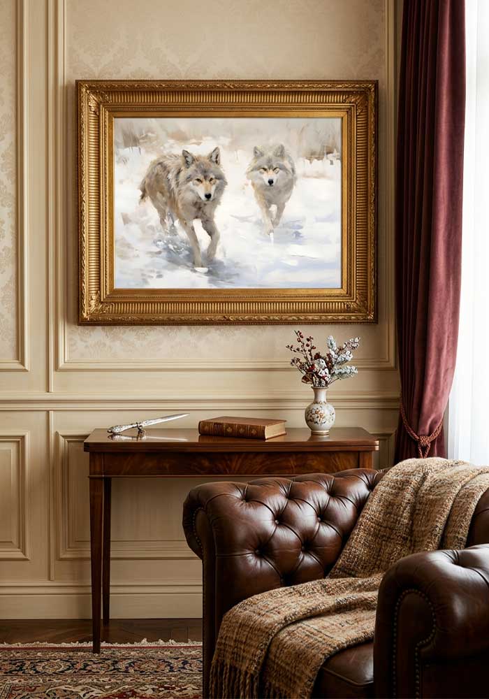Tracing Wolves Poster | Essential Winter Wildlife Art