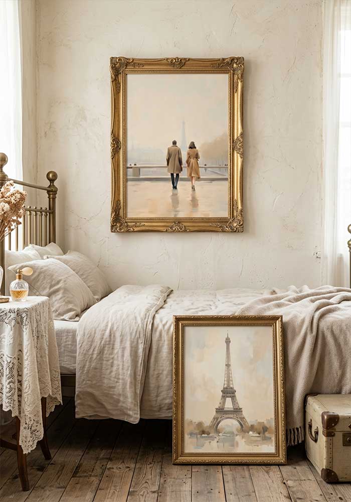 Romance in Paris | Timeless Vintage Travel Art