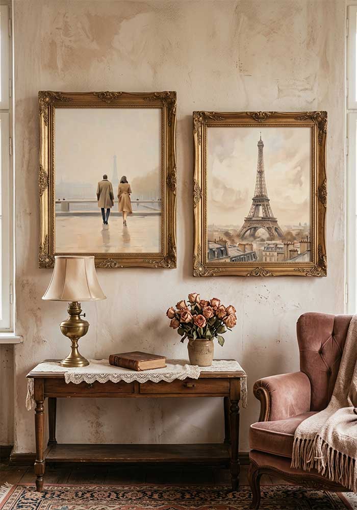 Romance in Paris | Timeless Vintage Travel Art