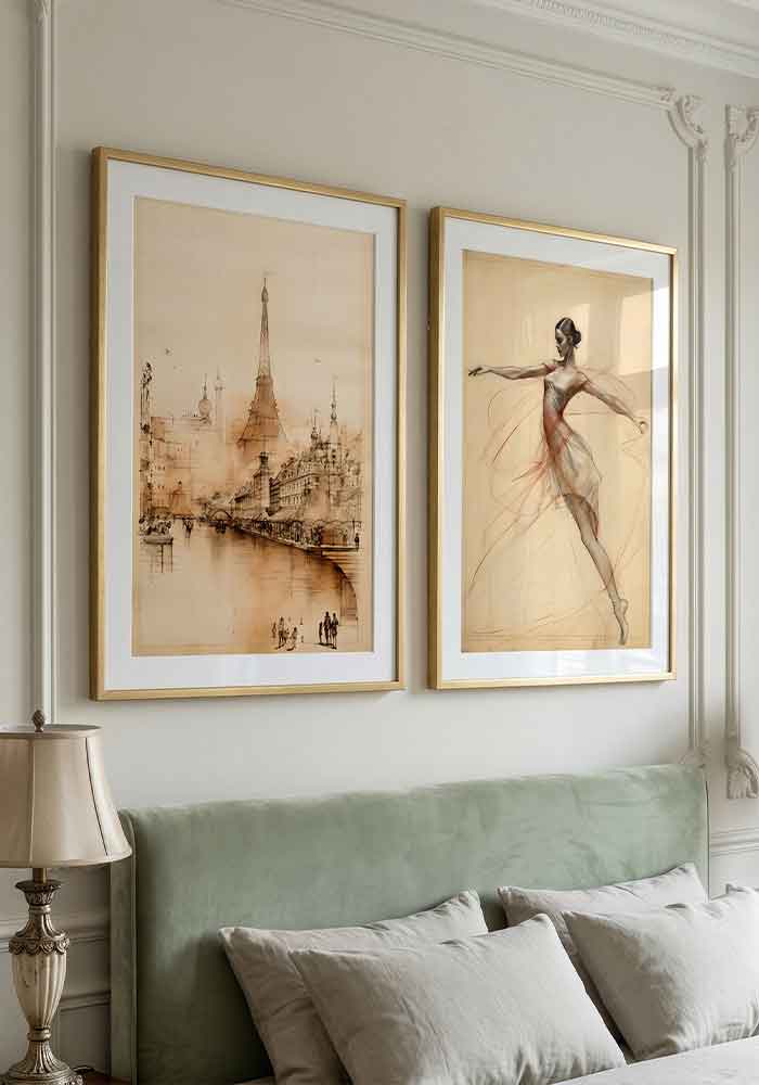 Graceful Ballerina Sketch Poster