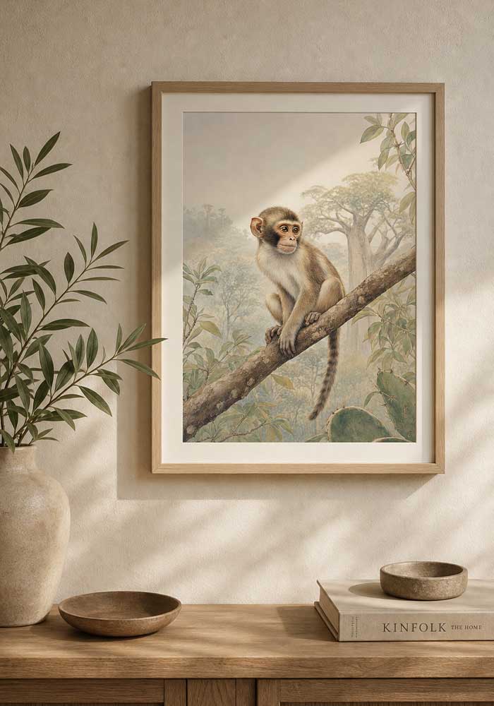 Jungle Monkey Poster | Essential Kids Wall Art