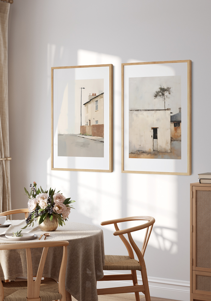 Autumn's Quiet Corner painting on the wall