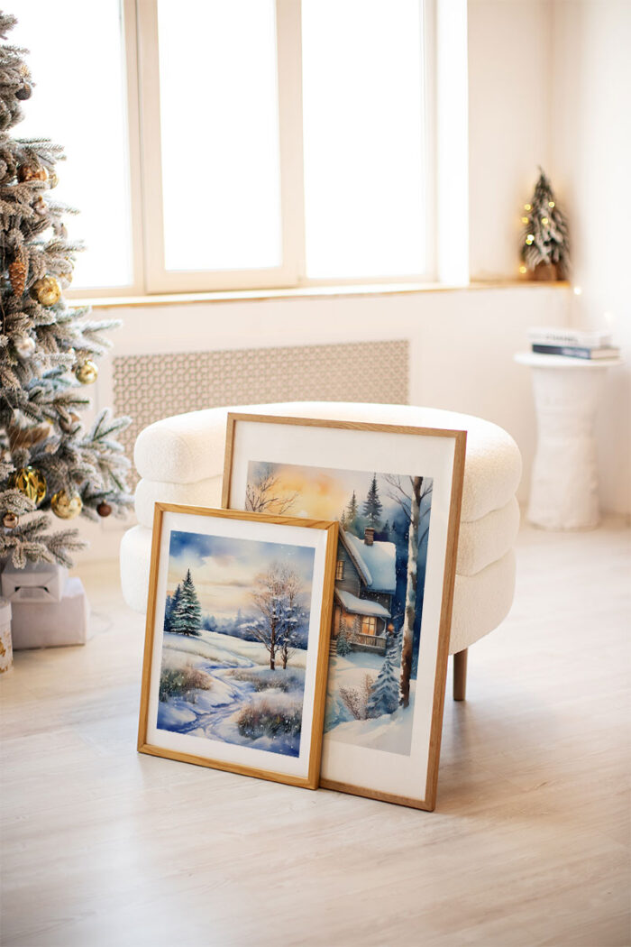 Winter Morning in the Light of Dawn landscape