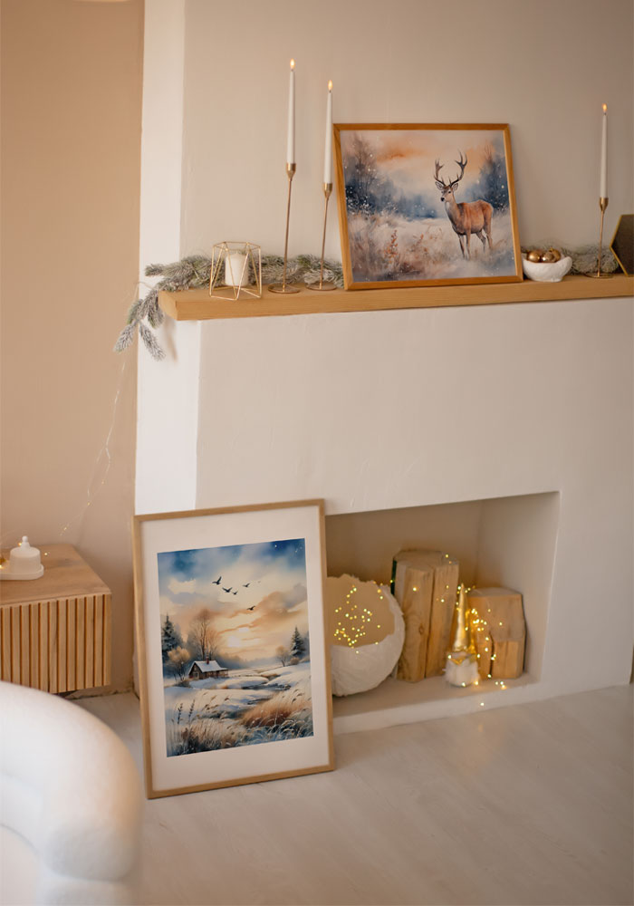 Example of using an image winter landscape