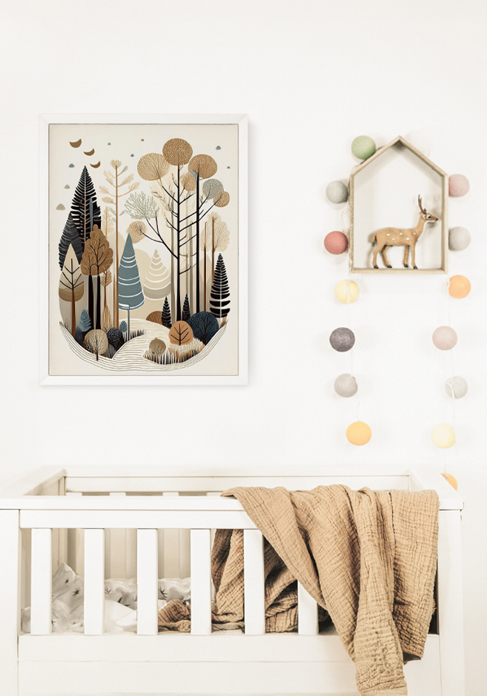 A minimalist abstraction inspired by Scandinavian forests.