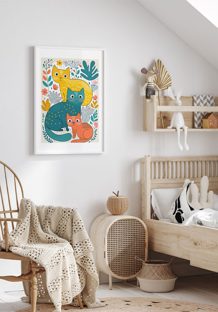 Three Scandinavian-style cats!