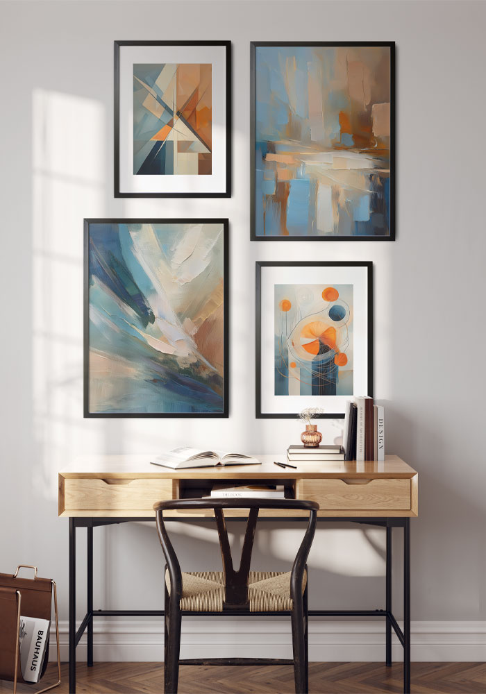 Geometric Harmony – Abstract Painting mockup