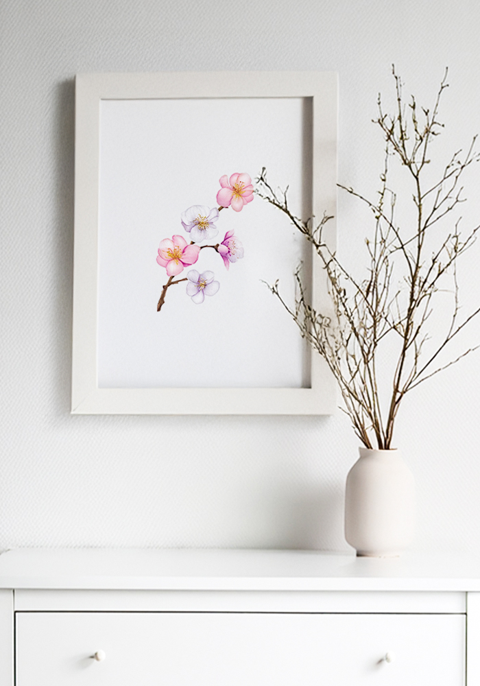 home decor with the graceful plum blossoms