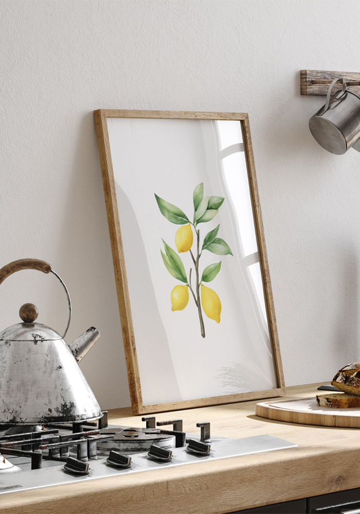 Rustic Lemon Branch Poster