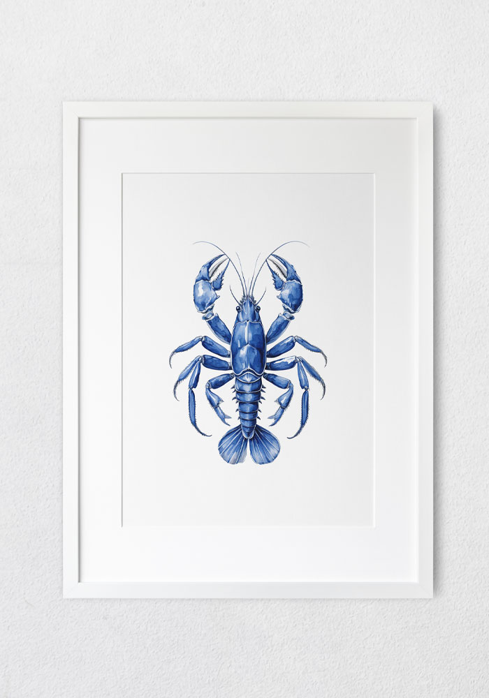 Watercolor, Art, Print, Poster, Decoration, Navy