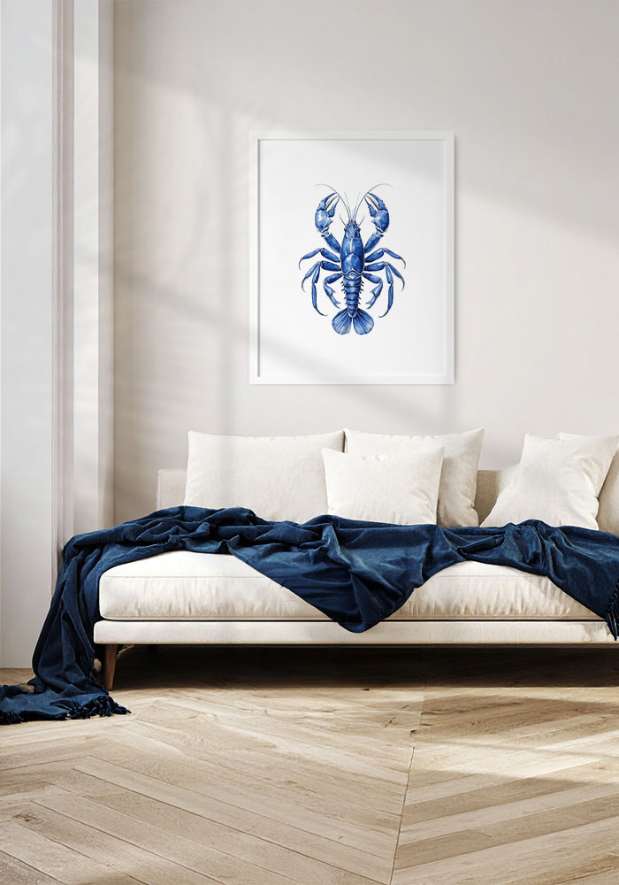 Watercolor, Art, Print, Poster, Decoration, Navy