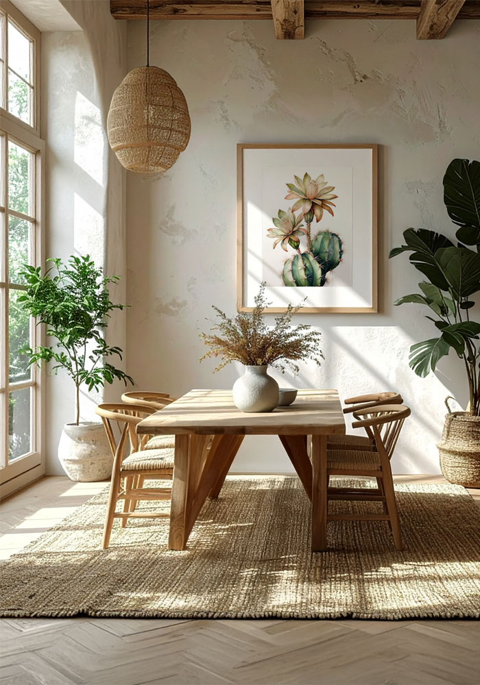 Gymnocalycium Watercolor Poster – Boho & Scandinavian Wall Art Decoration