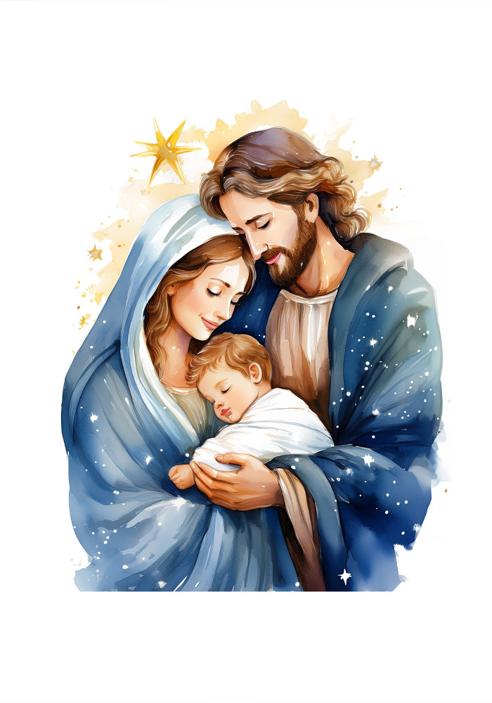 Holy Family Art Print – Christmas Religious Wall Decor