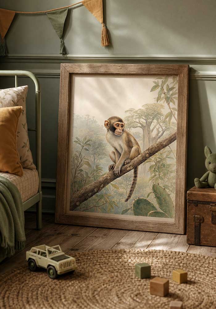 Jungle Monkey Poster | Essential Kids Wall Art