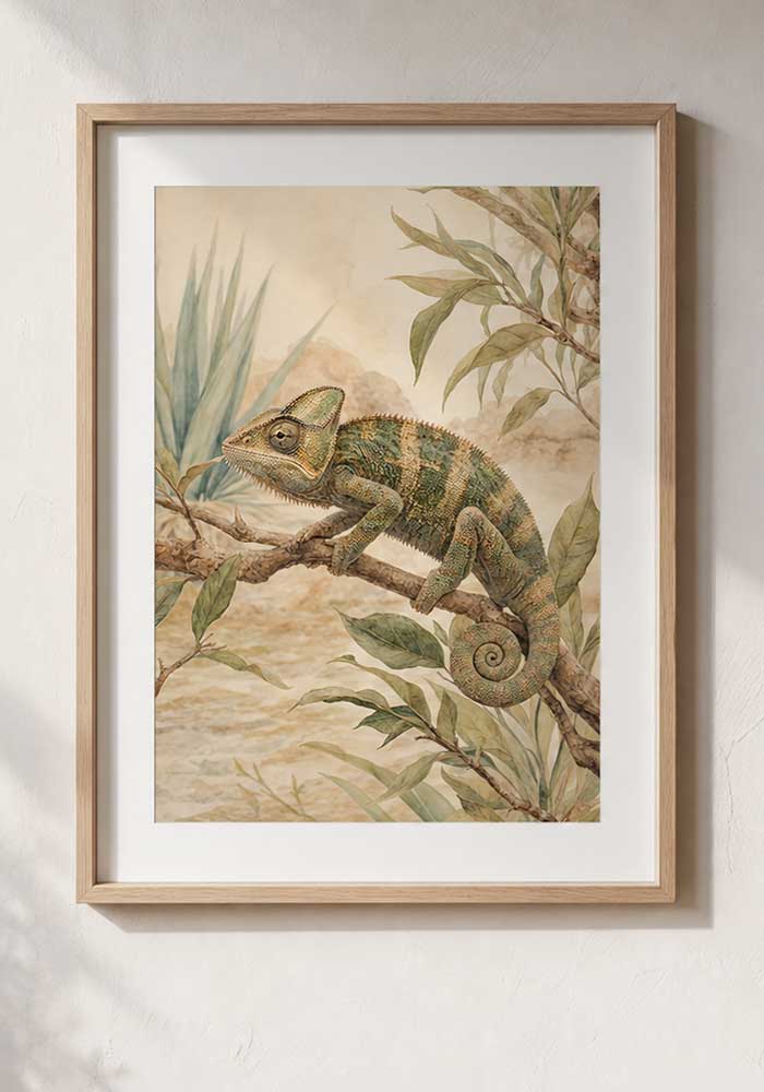 Jungle Chameleon Jungle Chameleon Poster | Essential Kids Wall Art