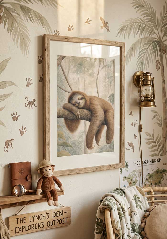 Jungle Sloth Jungle Sloth Poster | Essential Kids Wall Art
